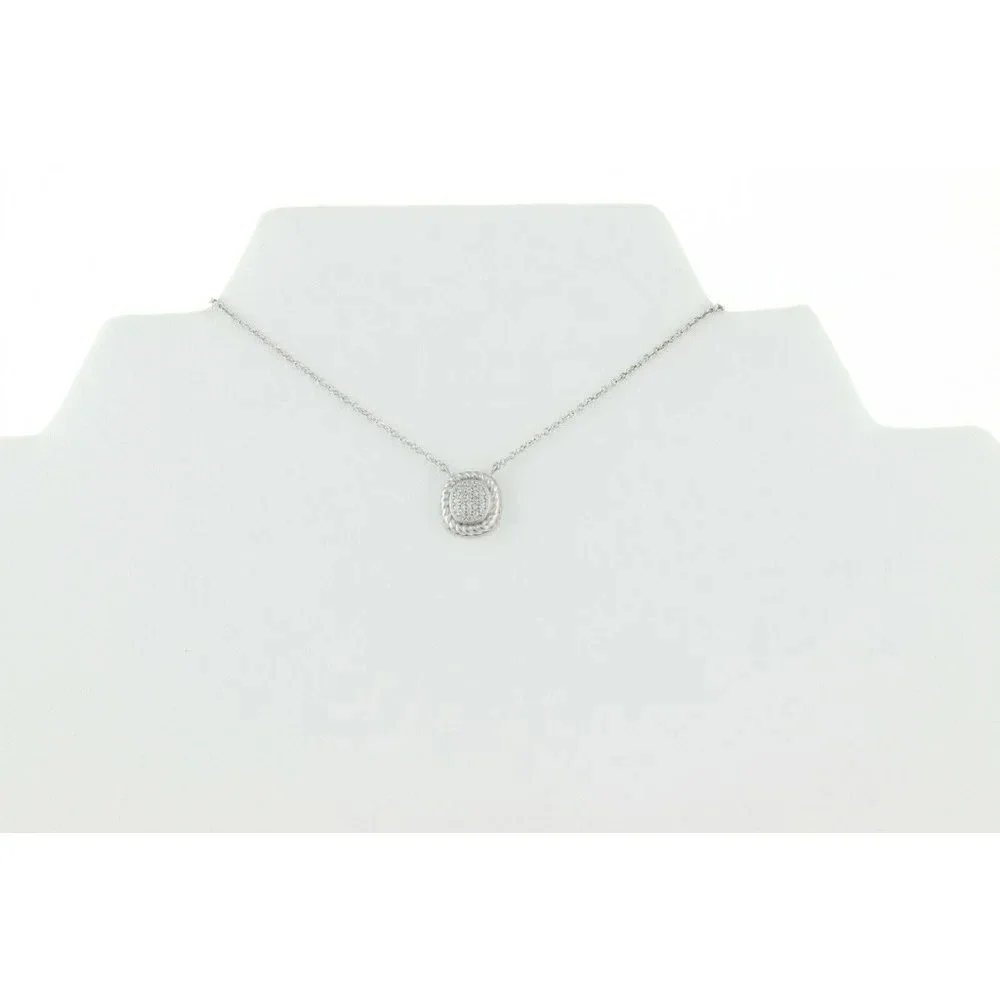 Sterling Silver CZ  Necklace 16 to 18 inch chain Adjustable - Picture 6 of 8